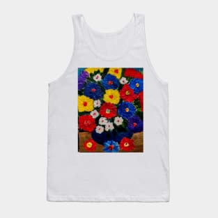 Bright and colorful abstract flowers Tank Top